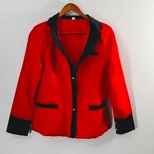 Yomoduki Runa School Girl Red Black Jacket Anime Cosplay Costume Medium Straight
